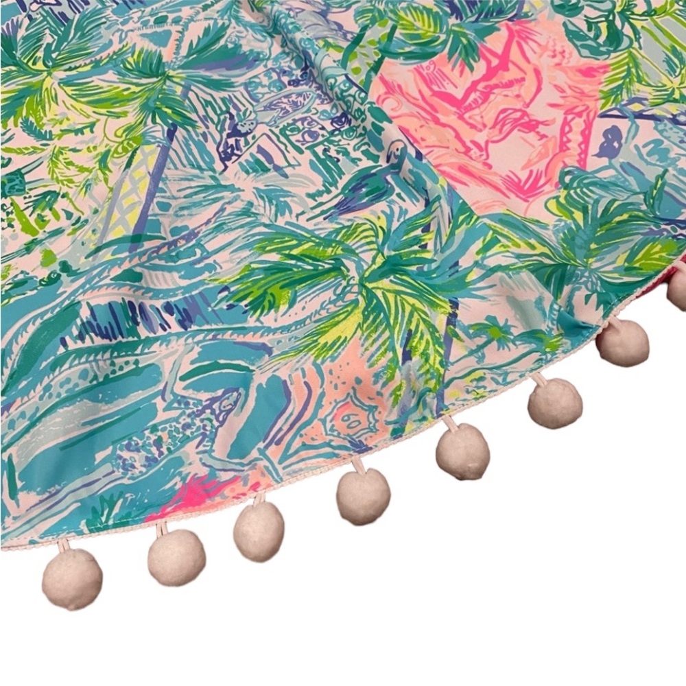 NWOT LILLY PULITZER COLLECTABLE BOHEMIAN QUEEN CHRISTMAS TREE SKIRT pom pom